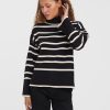 Dame Vero Moda Strik | Saba Rullekrave Strik - Sort/Birch