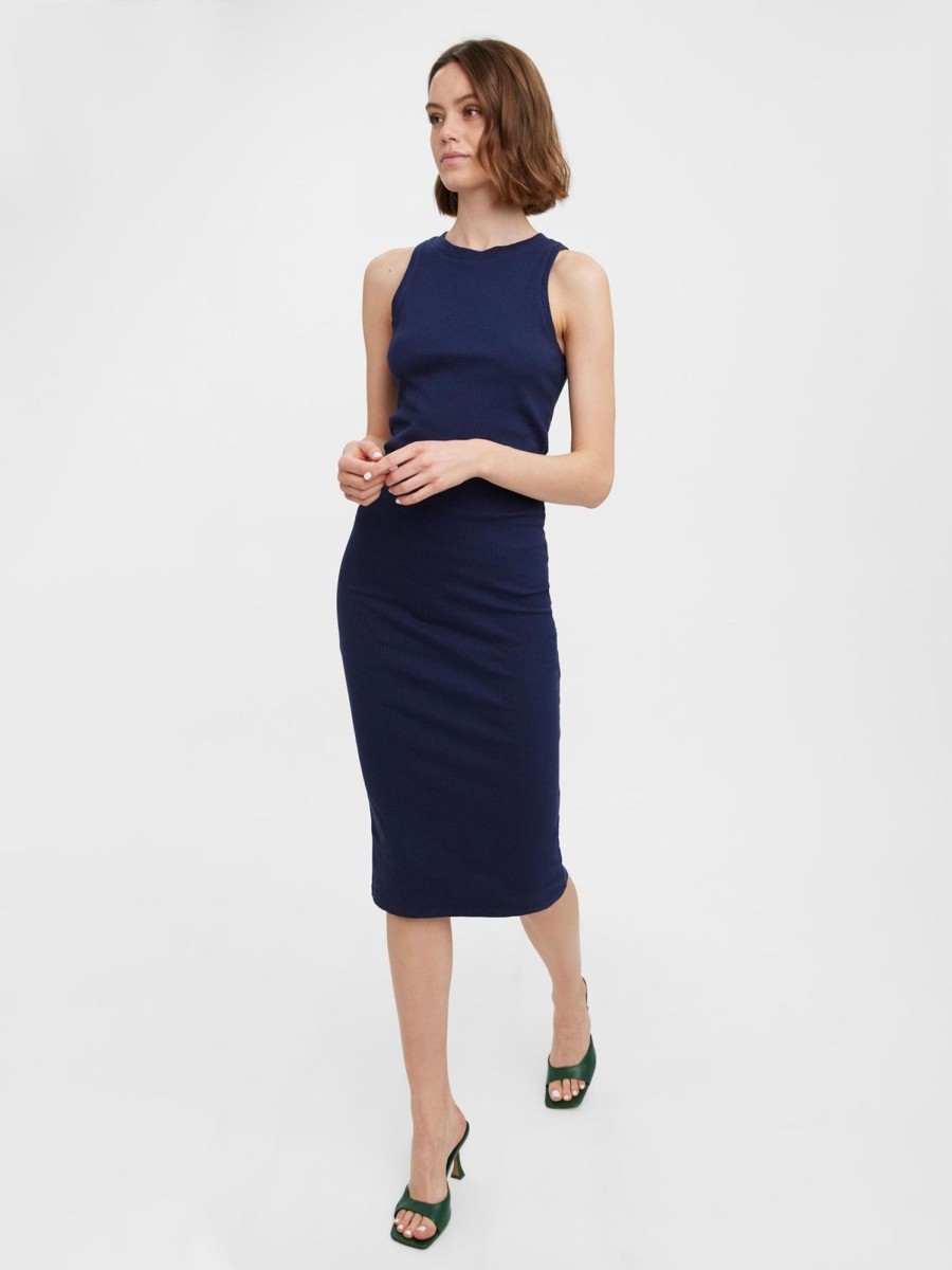 Dame Vero Moda Kjoler | Lavender Calf Dress - Navy Blazer