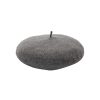 Dame ONLY Huer & Hatte | Uld Beret - Dark Grey Melange