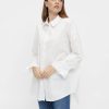 Dame PIECES Skjorter & Bluser | Ecci Oversized Skjorte - Lys Hvid