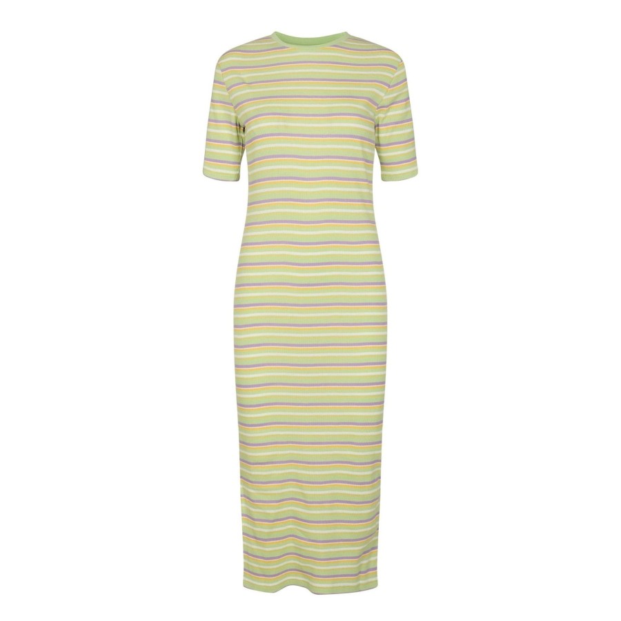 Dame Liberté Kjoler | Roberta Dress - Mint Stripe