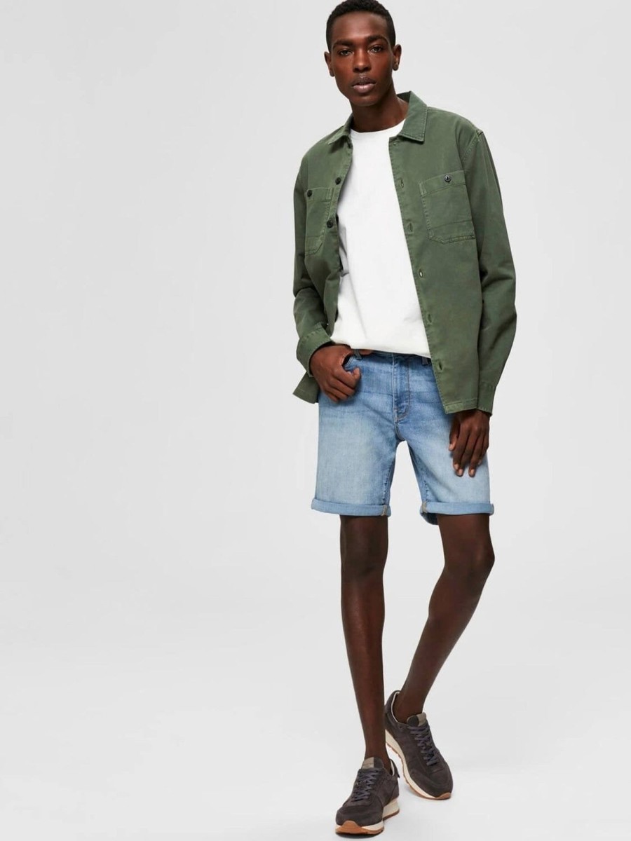 Herre Selected Homme Shorts | Alex Shorts - Light Blue Denim