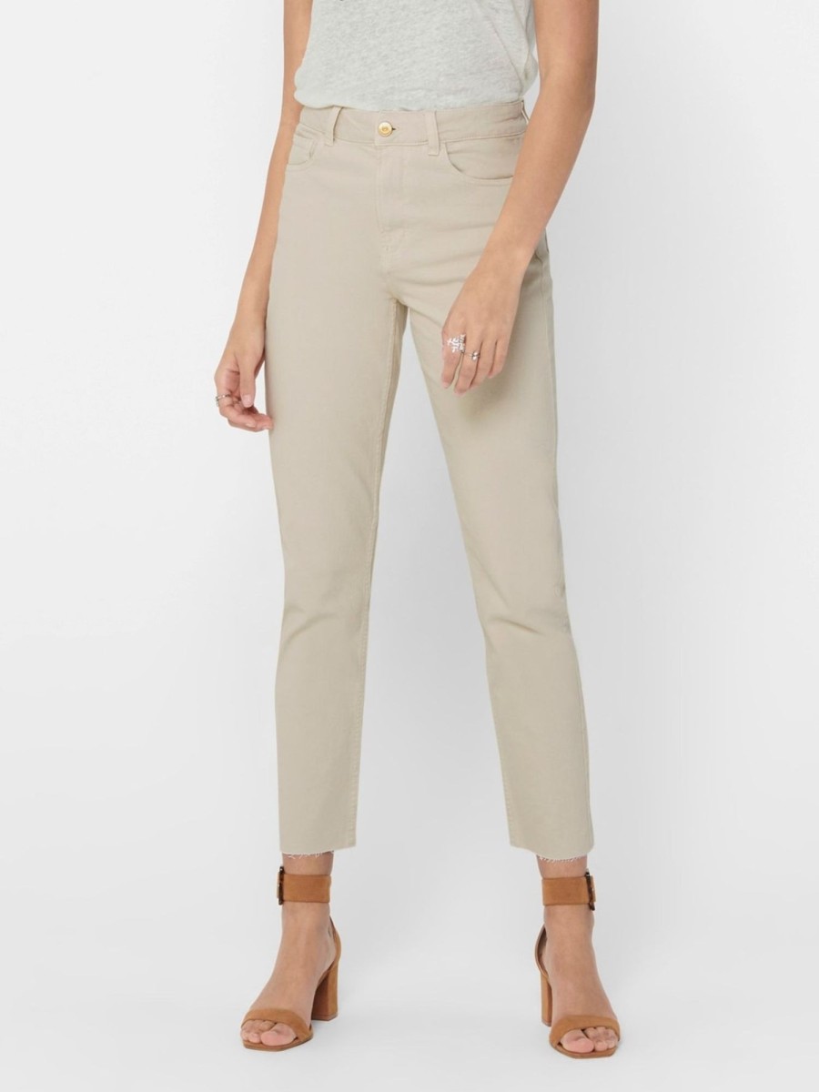 Dame ONLY Jeans | Emily High Waist Jeans - Ecru