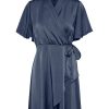 Dame Vero Moda Kjoler | Amelia Wrap Dress - Vintage Indigo