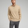 Herre TeeShoppen Strik | Basic Knit High Neck - Beige