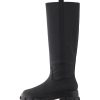 Dame PIECES Sko | Adrianna Knee High Boots - Sort