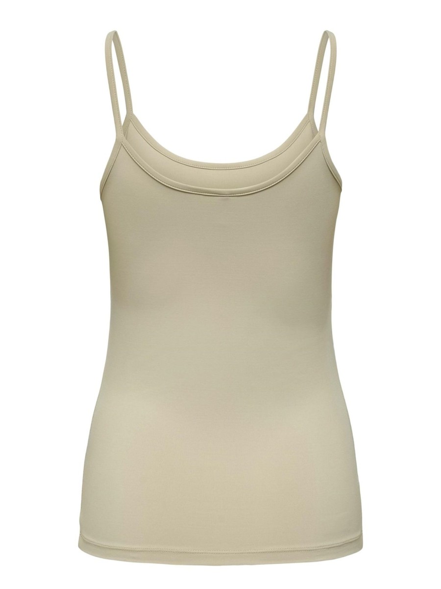 Dame ONLY Undertoj & Stromper | Ea Singlet Top - Humus