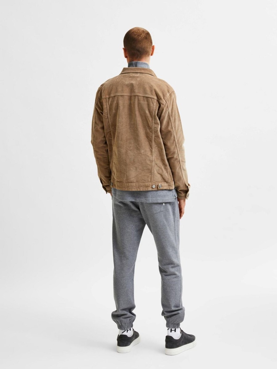 Herre Selected Homme Jakker & Frakker | Jeppe Corduroy Jacket - Greige