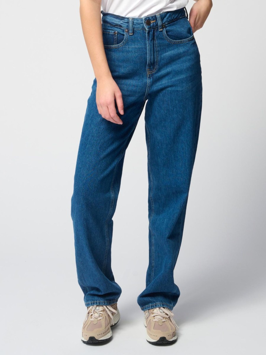 Dame TeeShoppen Jeans | De Originale Performance Mom Jeans - Medium Blue Denim