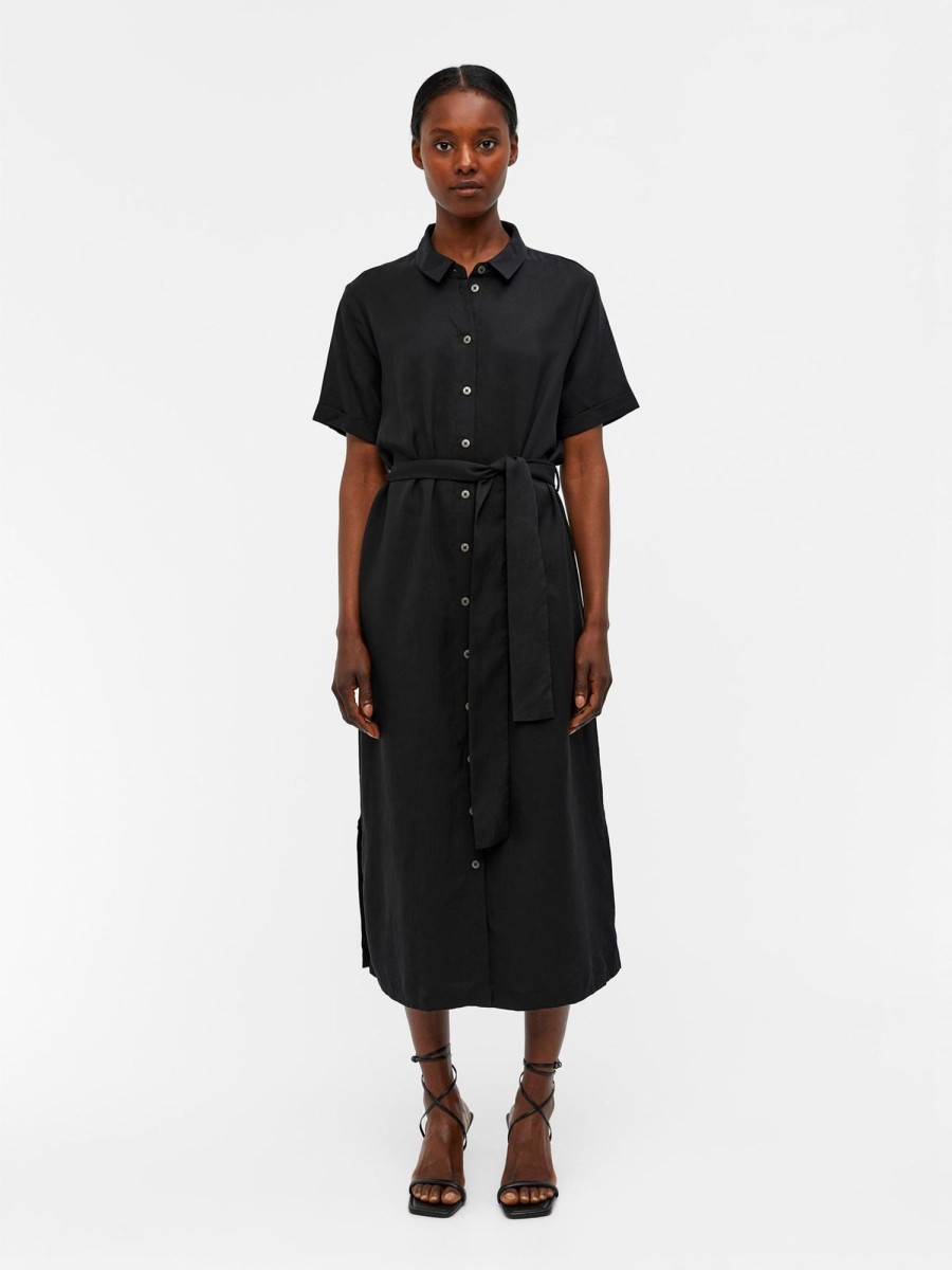 Dame Object Kjoler | Thilda Maxi Kjole - Sort