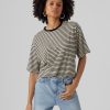 Dame Vero Moda T-Shirts & Toppe | Fiona O-Neck Top - Birch