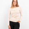 Dame Object Skjorter & Bluser | Jamie Langaermet Top - Sandshell