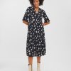 Dame Vero Moda Kjoler | Easy 2/4 Calf Dress - Sort