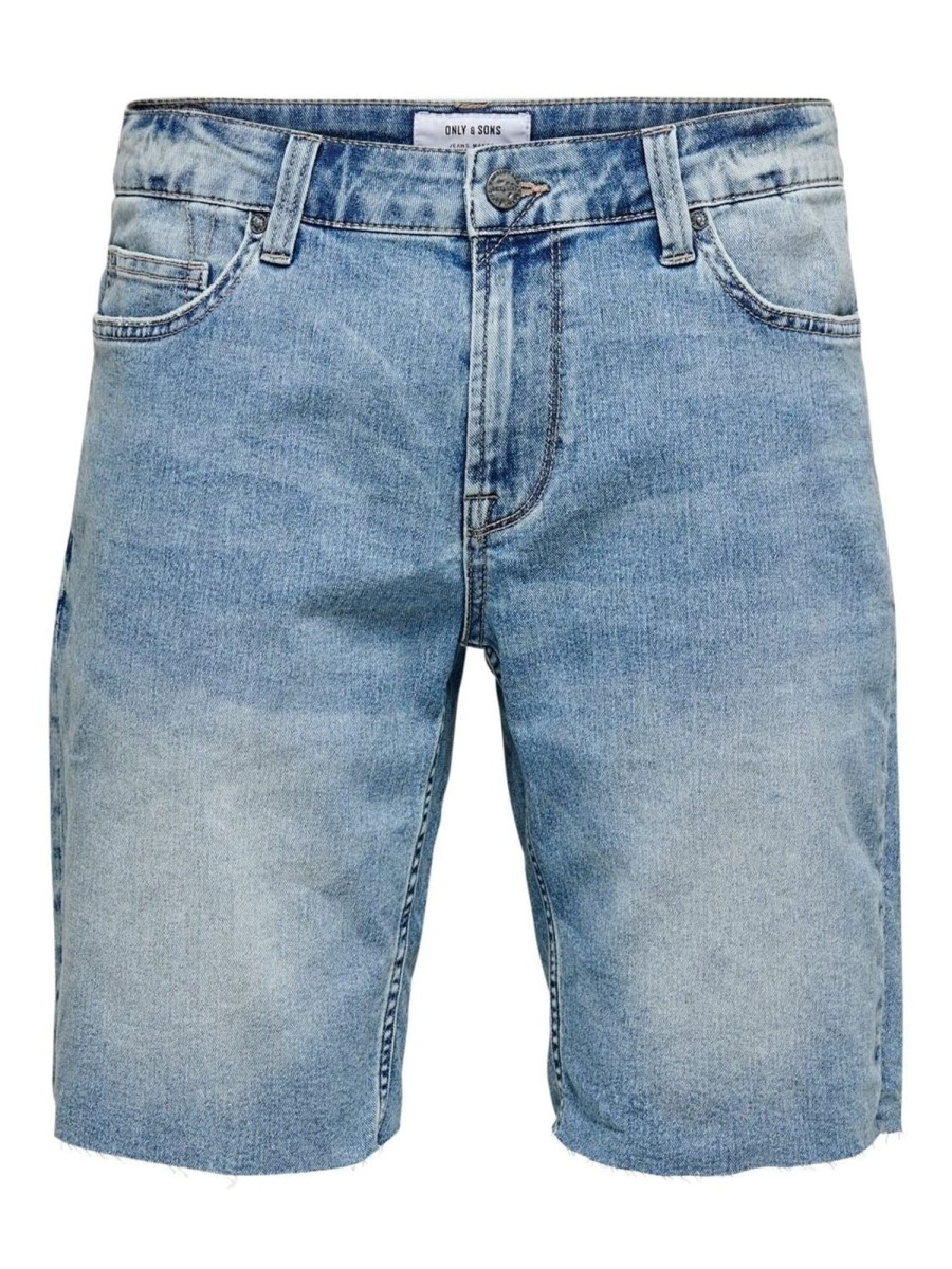 Herre Only u0026 Sons Shorts | Denim Shorts - Lysebla