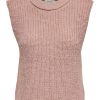 Dame ONLY Strik | Kayla Strik Vest - Rose Dawn