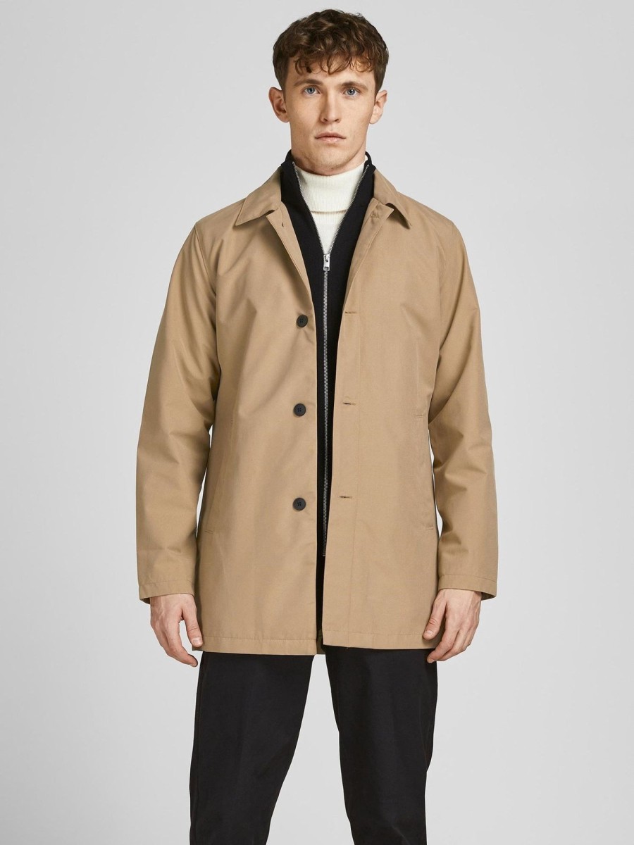 Herre Jack u0026 Jones Jakker & Frakker | Brandon Trenchcoat - Beige