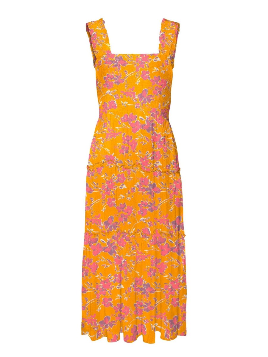 Dame Vero Moda Kjoler | Menny Maxi Kjole - Radiant Yellow