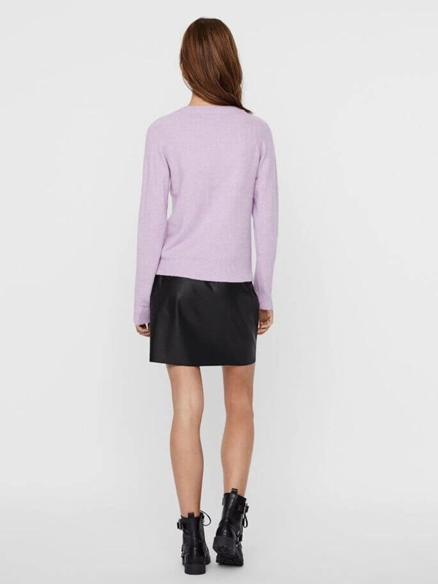 Dame Vero Moda Strik | Blod Doffy Strik - Violet Melange