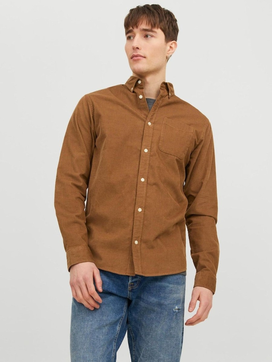 Herre Jack u0026 Jones Skjorter | Classic Cord Skjorte - Otter