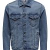 Herre Only u0026 Sons Jakker & Frakker | Coin Jakke - Medium Blue Denim