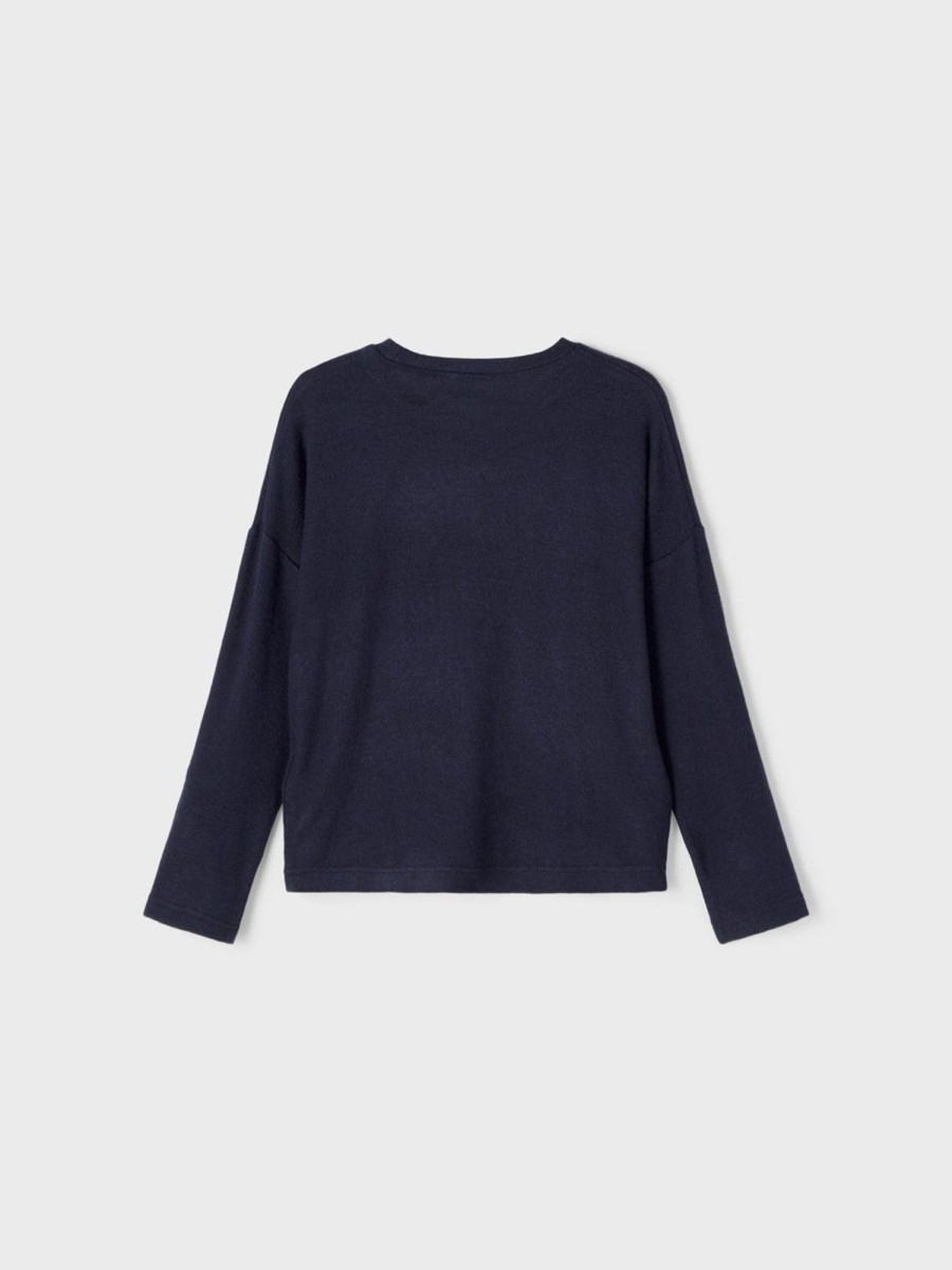 Born Name It Overdele | Victi Knit Trojer - Dark Sapphire