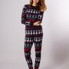 Dame TeeShoppen Undertoj & Stromper | Snowflake Women Pyjamas - Navy