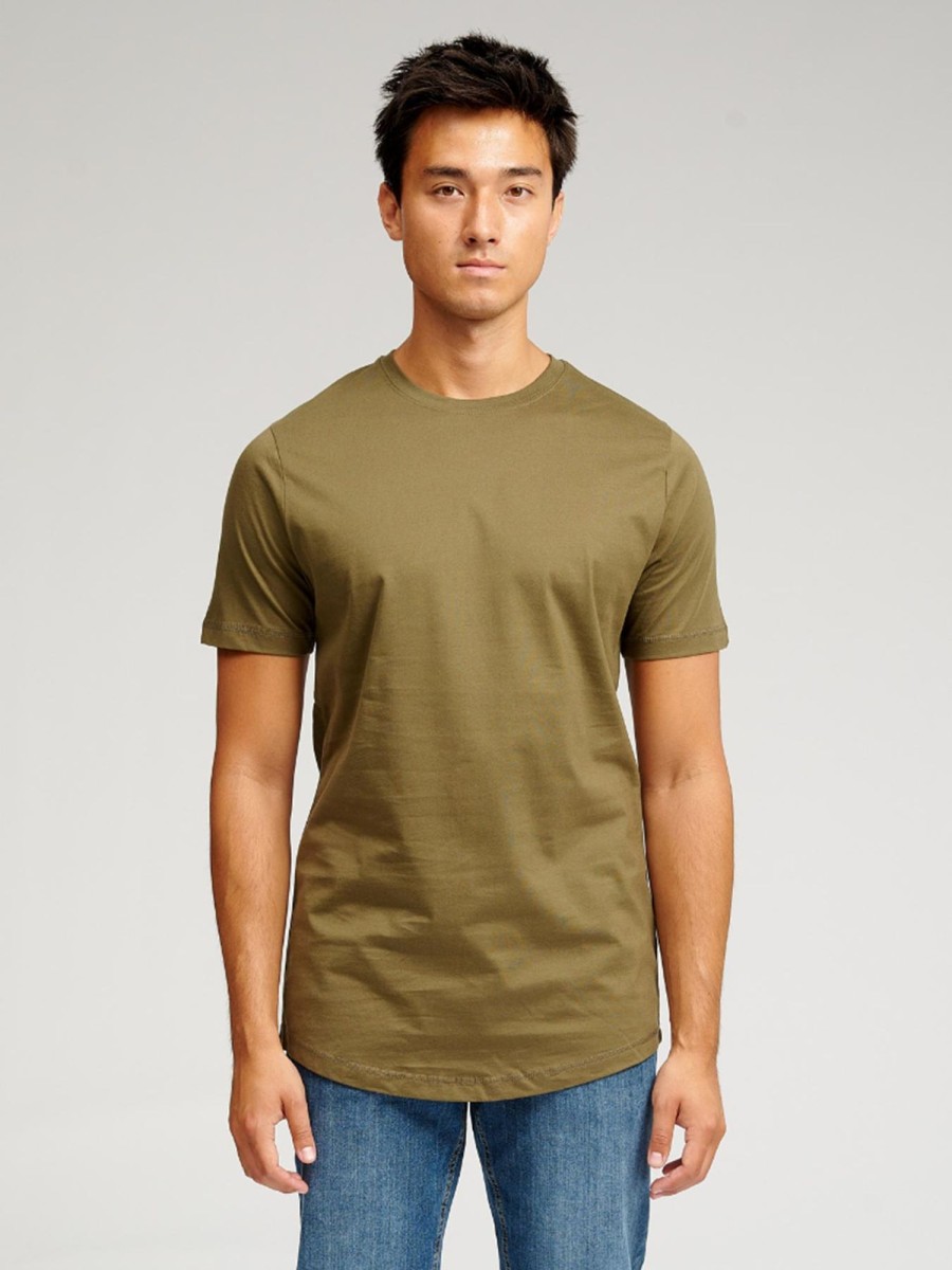 Herre TeeShoppen T-Shirts | Long T-Shirt - Armygron