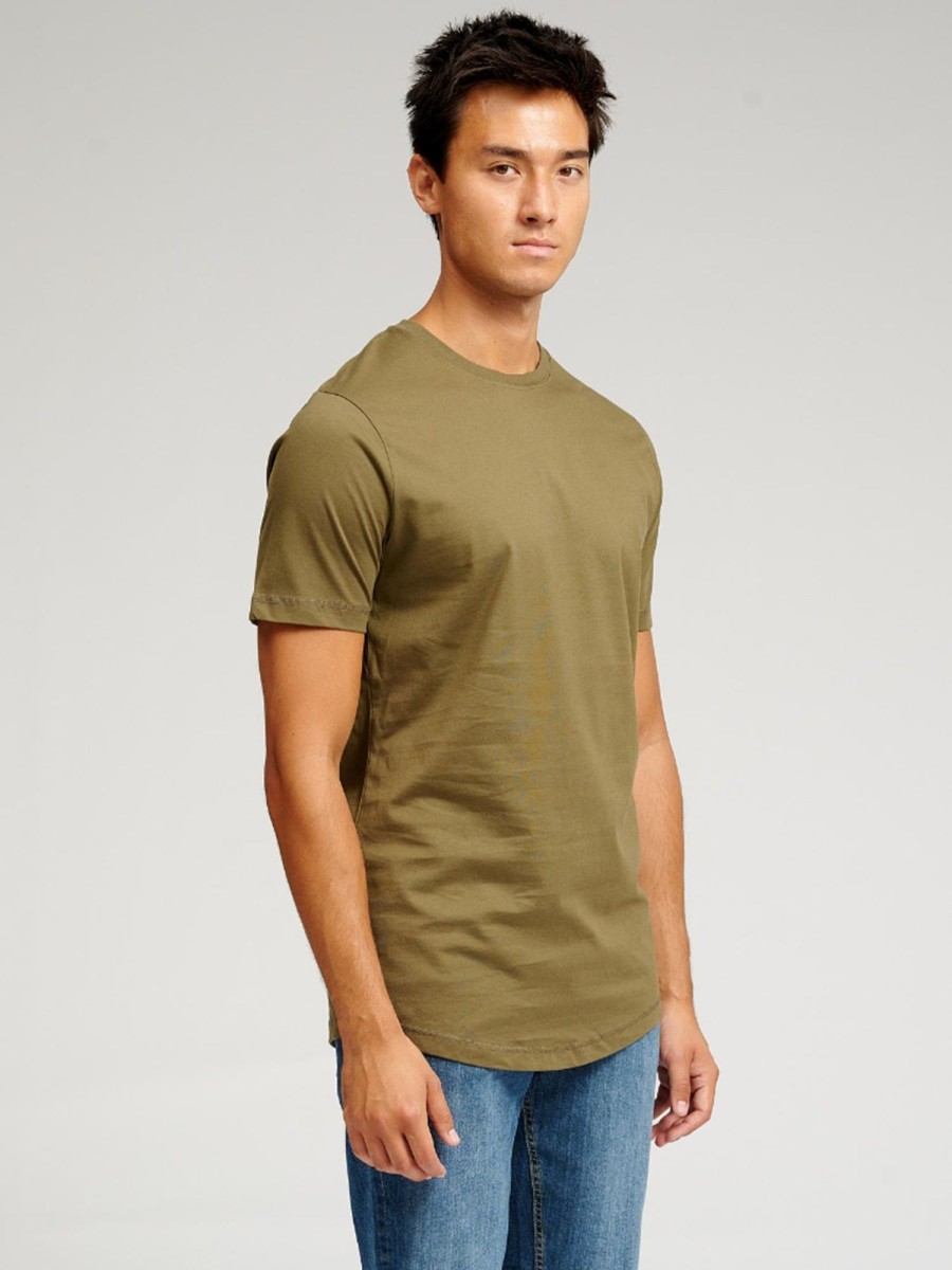 Herre TeeShoppen T-Shirts | Long T-Shirt - Armygron