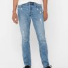 Herre Only u0026 Sons Jeans | Loom Slim Fit Can Jeans - Blue Denim