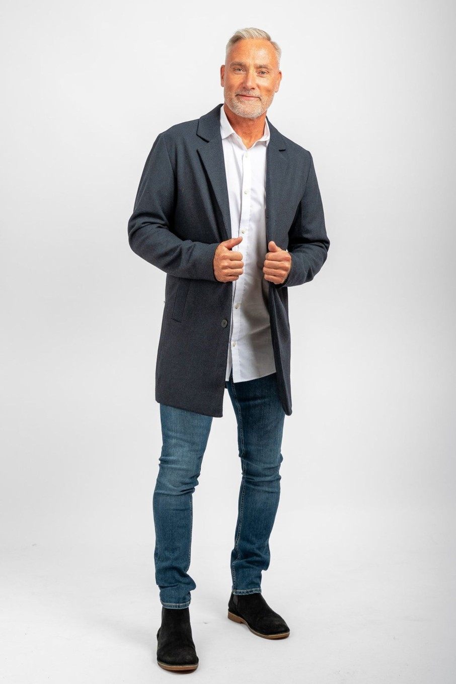 Herre Jack u0026 Jones Jakker & Frakker | Tommy Wool Coat - Dark Navy