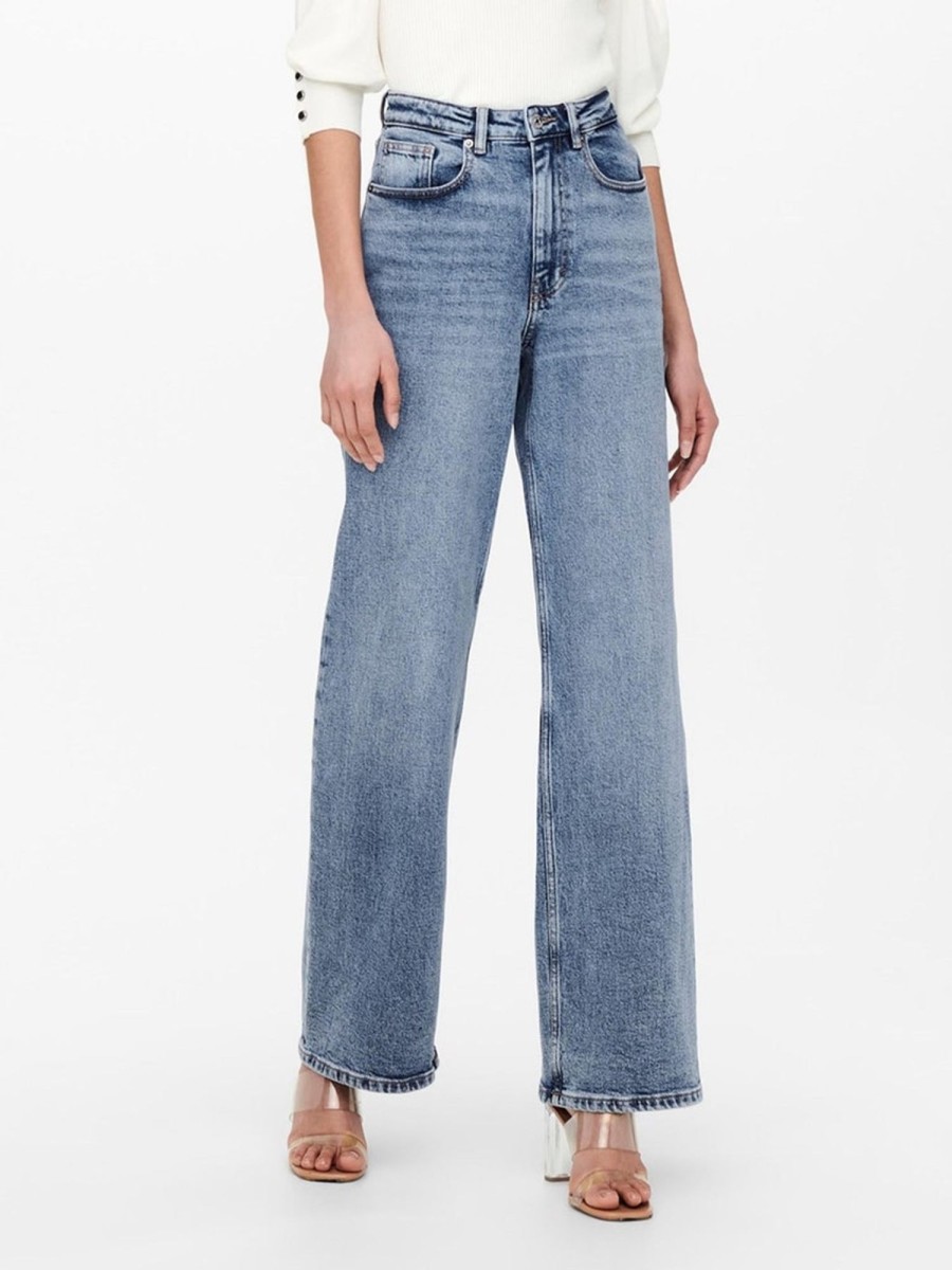 Dame ONLY Jeans | Juicy Jeans (Wide Leg) - Medium Blue