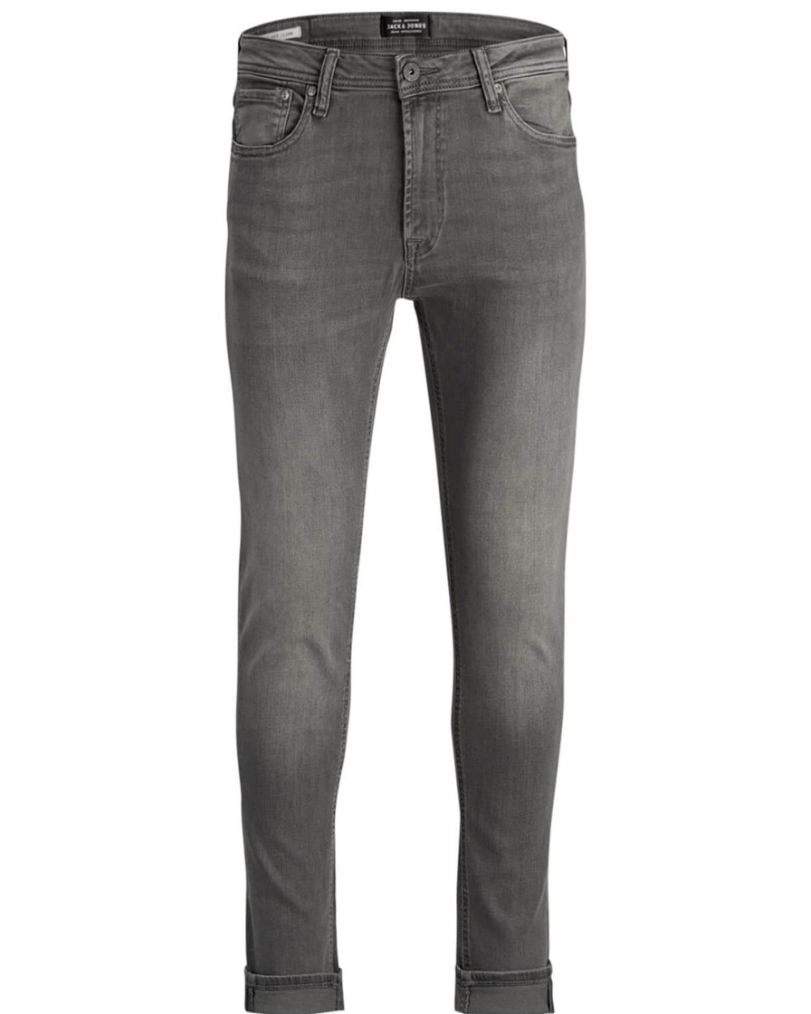 Herre Jack u0026 Jones Jeans | Liam Skinny Fit - Grey Denim