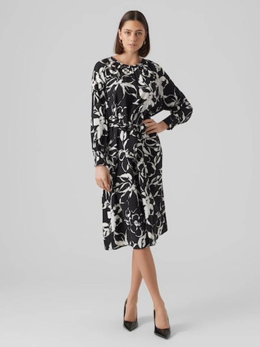 Dame Vero Moda Kjoler | Polliana Maxi Kjole - Flower Black