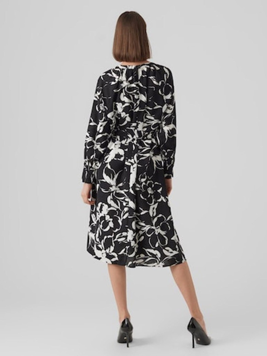 Dame Vero Moda Kjoler | Polliana Maxi Kjole - Flower Black