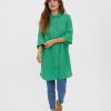 Dame Vero Moda Skjorter & Bluser | Natali 3/4 Overshirt - Holly Green