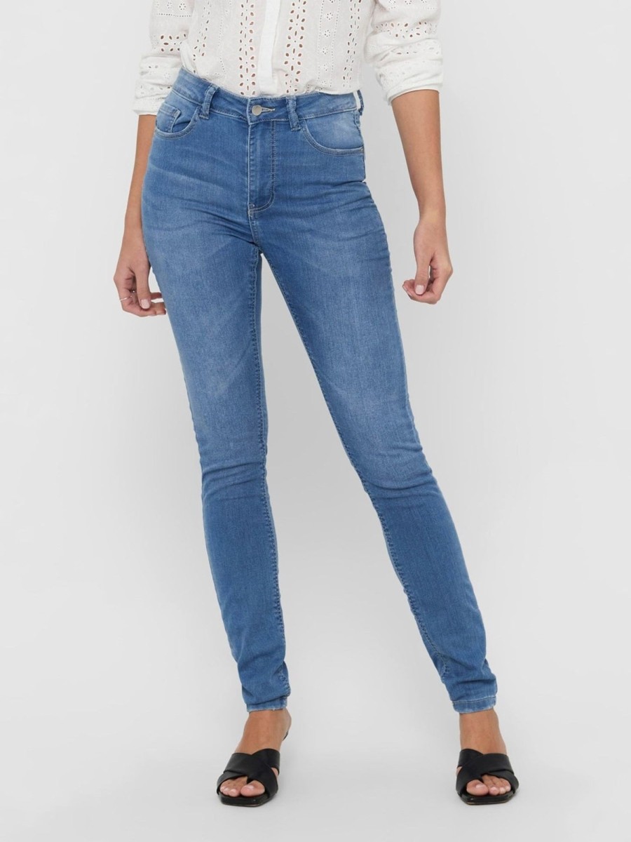 Dame Jacqueline de Yong Jeans | De Originale Performance Jeans - Lysebla (High Waist)