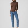 Dame Vero Moda T-Shirts & Toppe | Ina High Neck Top - Coffee Bean