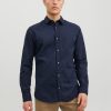 Herre Jack u0026 Jones Skjorter | Summer Skjorte - Navy Blazer