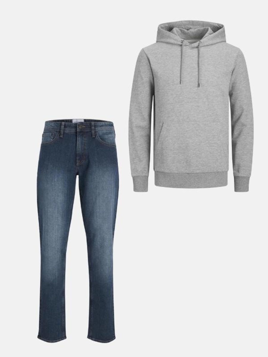 Herre TeeShoppen Jeans | Performance Jeans + Hoodie - Pakketilbud (2 Stk.)