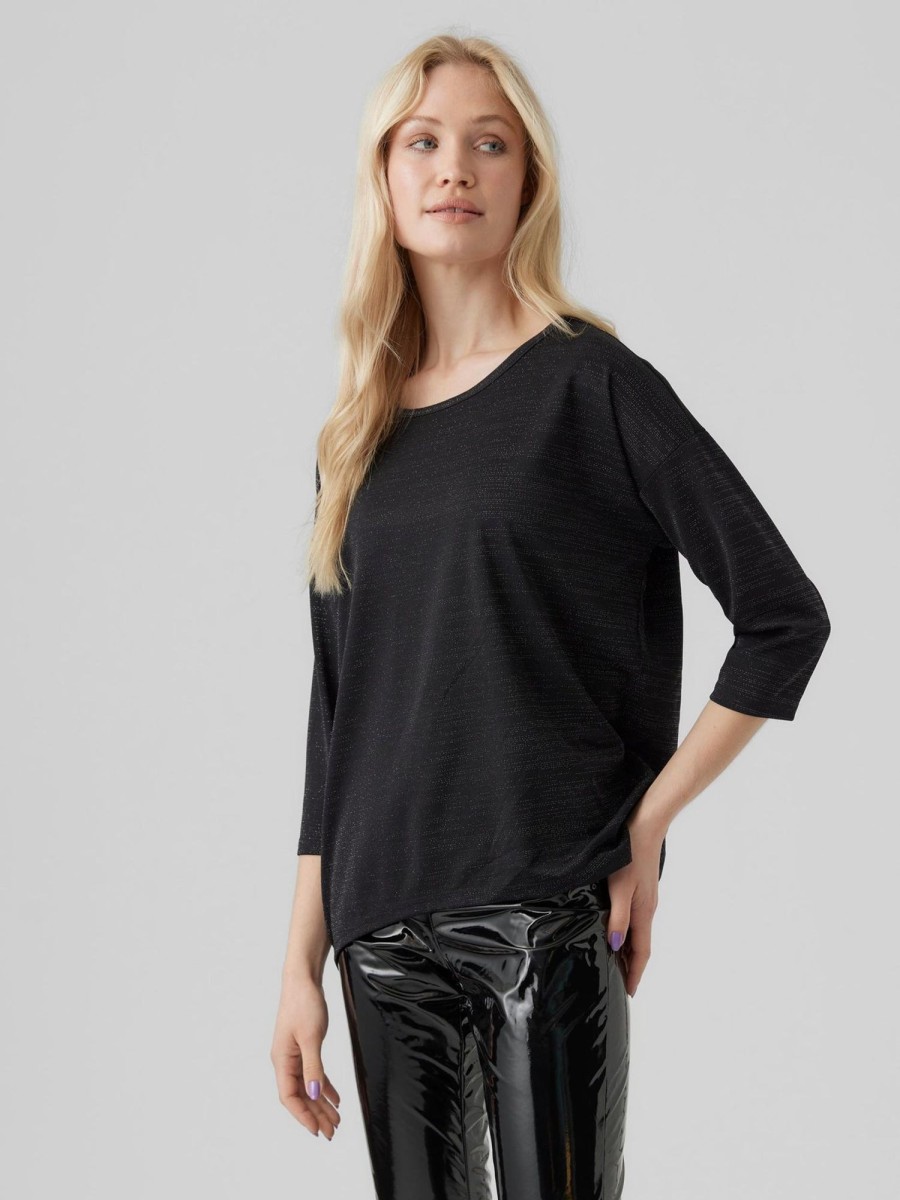 Dame Vero Moda Skjorter & Bluser | Malena Lurex Bluse - Sort