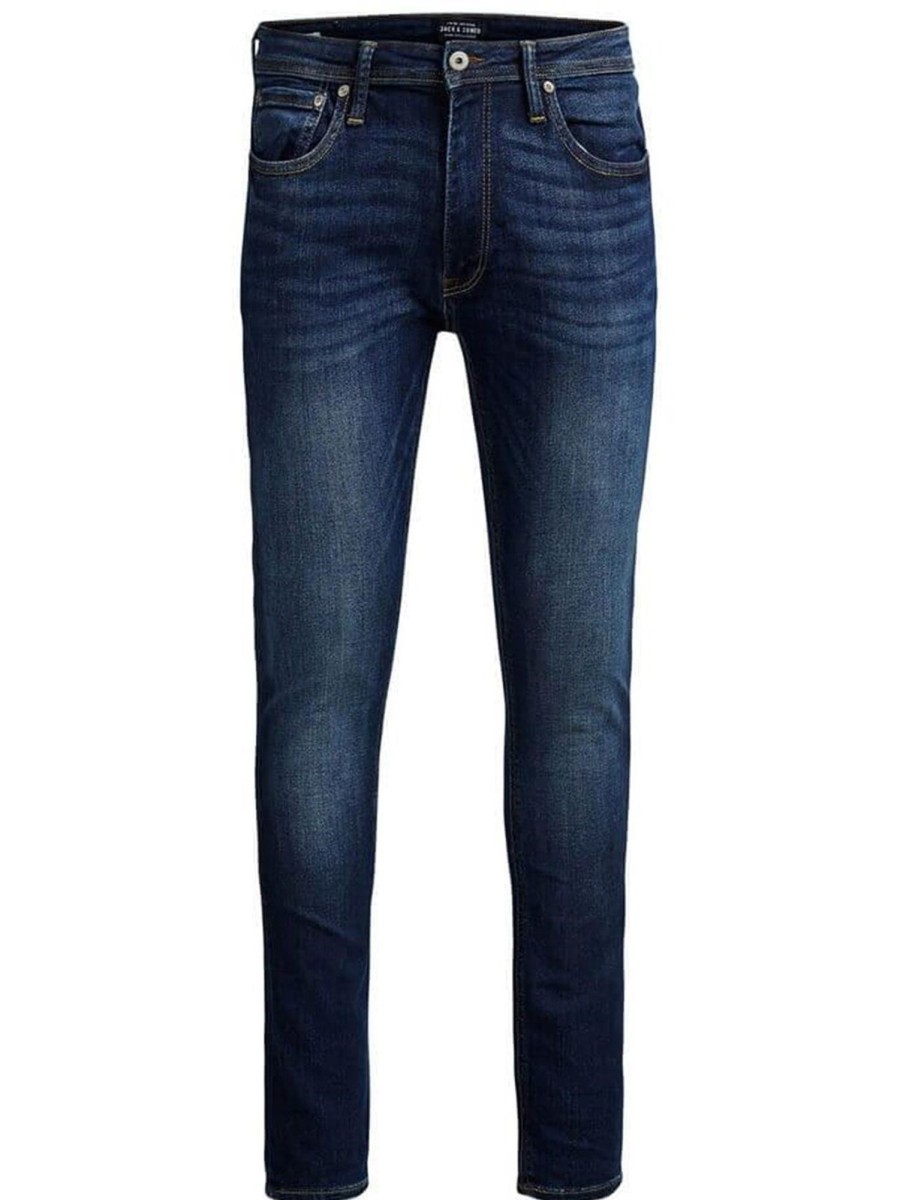 Herre Jack u0026 Jones Jeans | Liam Skinny Fit - Blue Denim