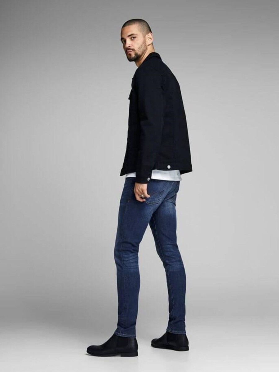 Herre Jack u0026 Jones Jeans | Liam Skinny Fit - Blue Denim