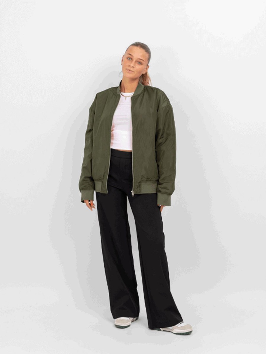 Dame Jack u0026 Jones Jakker & Frakker | Clay Bomber Women Jacket - Forest Night