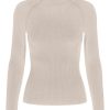 Dame ONLY Strik | Rachella High Neck Pullover Strik - Pumice Stone