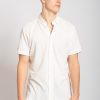 Herre Selected Homme Skjorter | Slim Knitted Shirt - Hvid