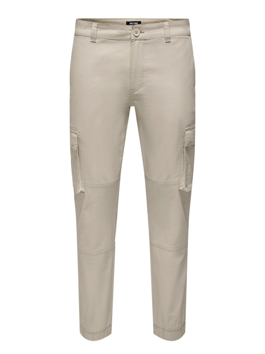 Herre Only u0026 Sons Bukser | Cam Stage Cargo Pants - Silver Lining