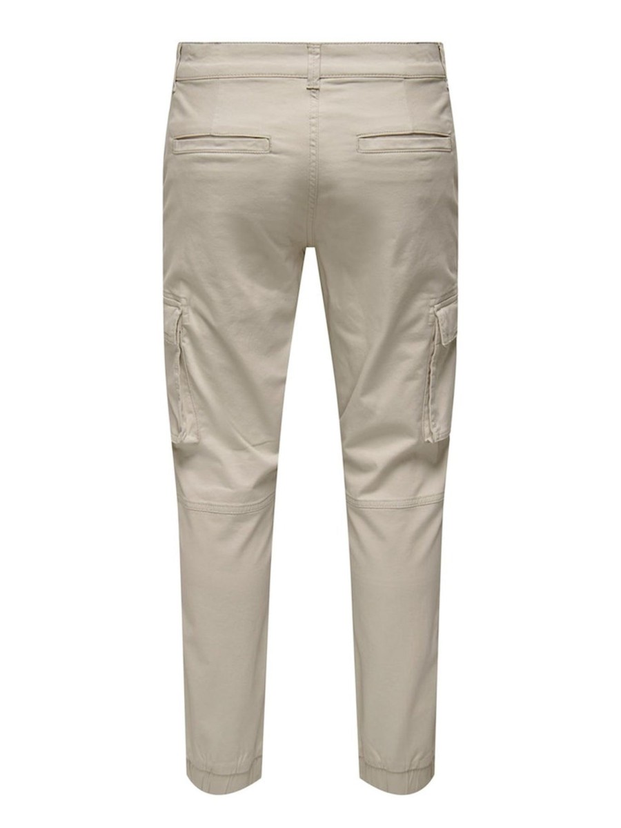 Herre Only u0026 Sons Bukser | Cam Stage Cargo Pants - Silver Lining