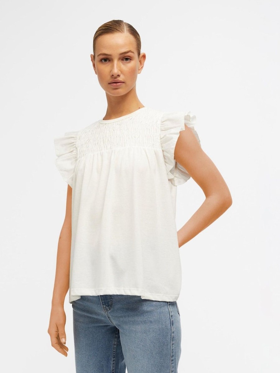 Dame Object T-Shirts & Toppe | Lipa Top - Hvid