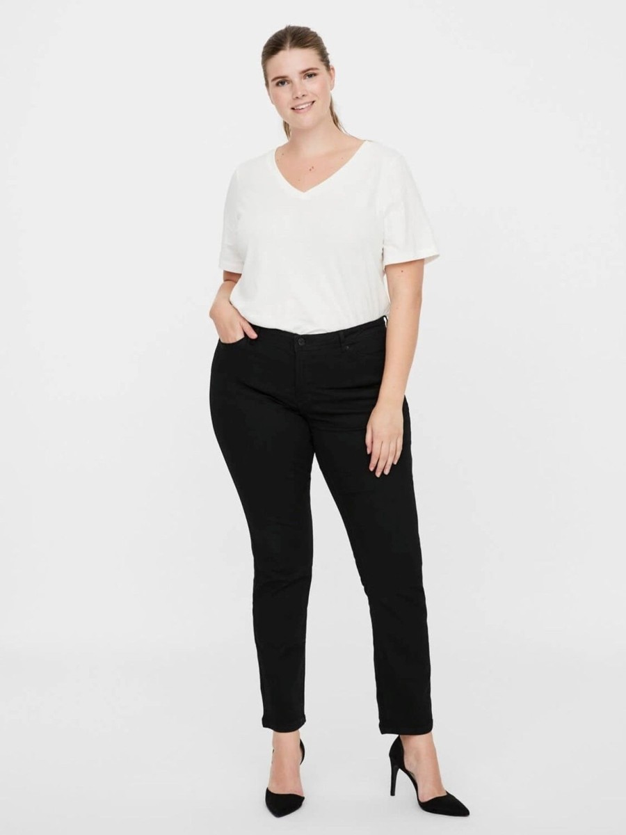 Dame Vero Moda Curve Jeans | Manya Jeans (Curve) - Sort