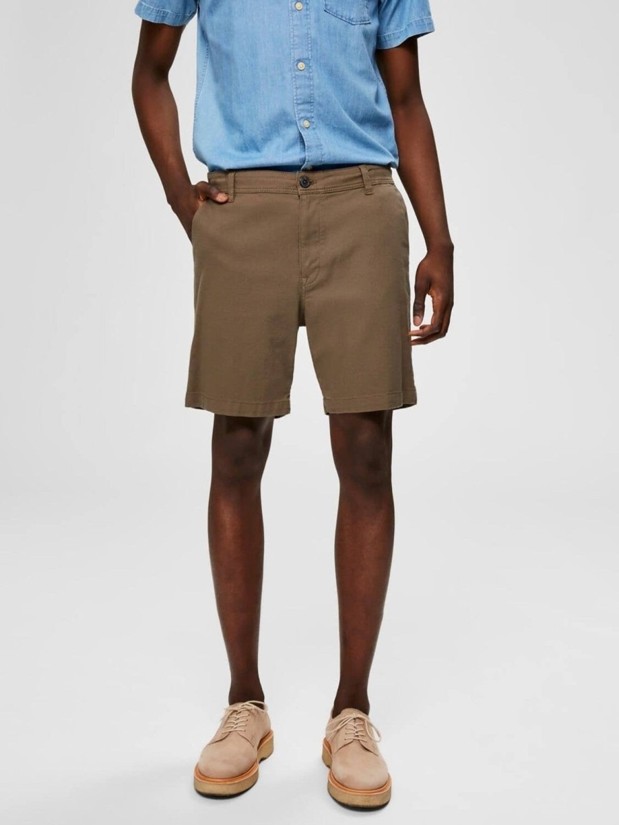 Herre Selected Homme Shorts | Storm Flex Shorts - Brun